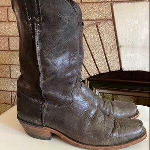 Justin Leather Cowboy Roper Ranch Boots Men’s 9.5